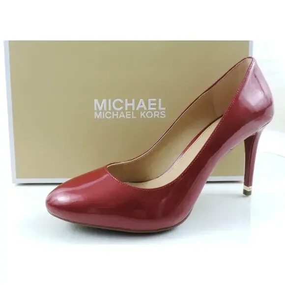 Michael Kors Ashby Flex Pump Heels Cherry Red Patent - Picture 5 of 10